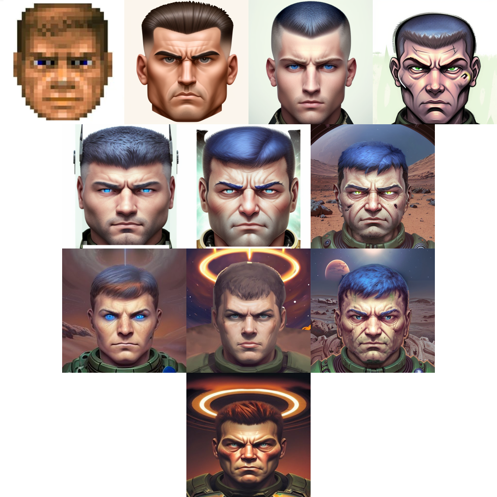 Doomguy portrait by Anton Fedoseev on Dribbble