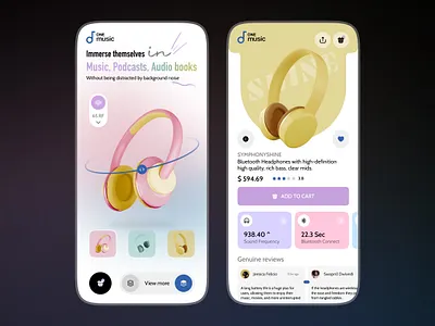 Headphone Visual Shopping User Interface Concept 3d adobe photoshop animation app behance branding design etc graphic design illustration instagram logo mobile application motion graphics ui ❤️ 😊 🥰