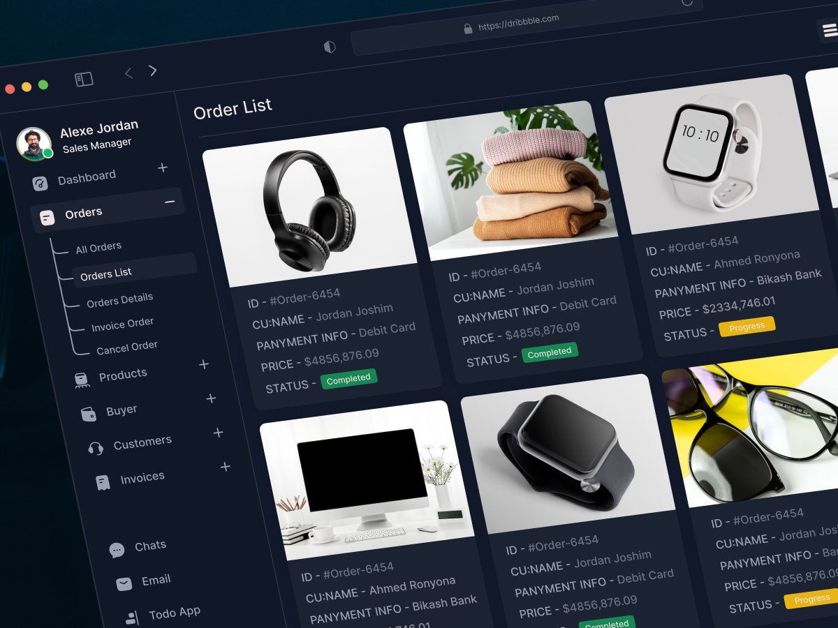 Order List Product UI/UX Design by Ahmed Tamjid on Dribbble