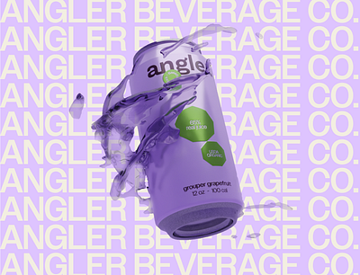 ANGLER BEVERAGE CO. 3d beverage blender branding design dribbble identity logo logo design ocean packaging soda
