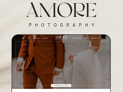AMORE Photography Showit.Co Website amore banner boho brand branding design graphic design landing page mockup photography showit.co spiritual template ui website