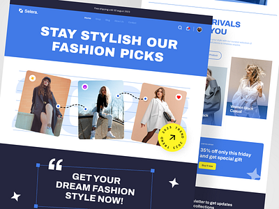 Selera - Fashion Website UI cloth fashion home page landing design landing page ui ux web design web landing web ui website design