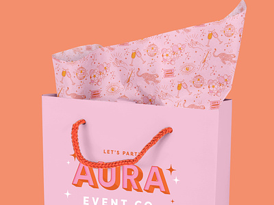 Aura Event Co. Branding | Design By Ayelet art artwork branding design digital art digital illustration graphic design illustration logo ui