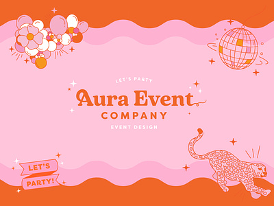 Aura Event Co. Branding | Design By Ayelet art artwork branding design digital art digital illustration graphic design illustration logo ui