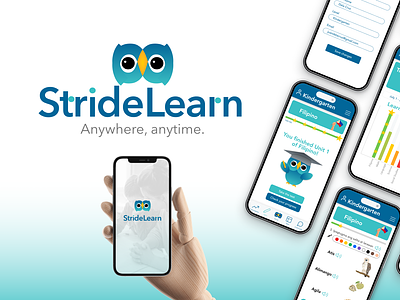 Stride Learn Learning App UI/UX Design Case Study app branding design graphic design icon illustration illustrator logo typography ui ux