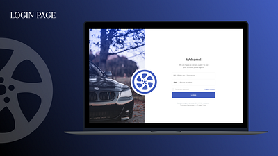 Motor Insurance Login Page UI Design design figma ui ux web