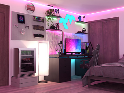 Modern gaming room design 3d 3d render autocad gaming room gaming room design interior design lumion v ray