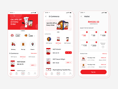 Food Delivery Application app application branding delivery design ecommerce ecommerce app food application food delivery app graphic design illustration minimal mobile app mobile design order service ui ui design visual design wallet