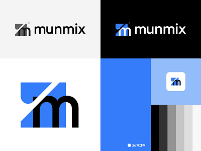 munmix logo brand identity brand mark branding logo logo design logos