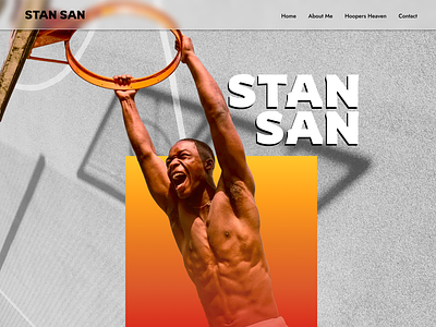 Stan San - Landing Page Design athlete basketball basketball player basketball program basketball web design basketball website figma hoop hooper hoopers heaven influencer landing page landing page design personal personal website program stan san ui ui design website