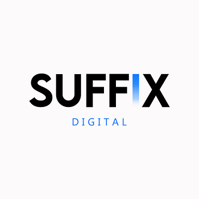 Suffix Digital brand identity branding design digital digital logo graphic design illustration logo logo design techknowlogic unique logo vector