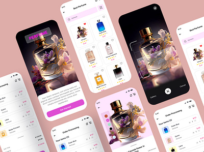 Perfume e-commerce - Mobile App app app design design e commerce graphic design ios mobile mobile app mobile app design online shop online shopping perfume perfume app perfume e commerce mobile app perfume mobile app popular product design ui ui kits ux