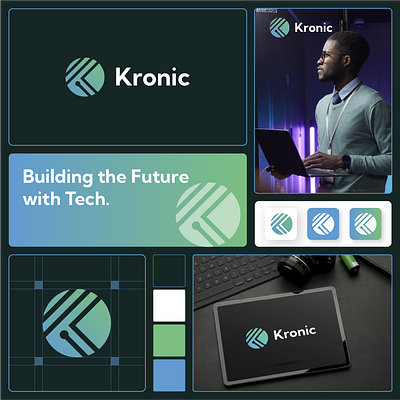 Kronic - Building the future with tech! Logo and Brand Design 🎨 crypto