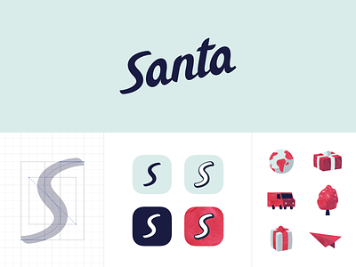 Santa Branding branding illustration logo