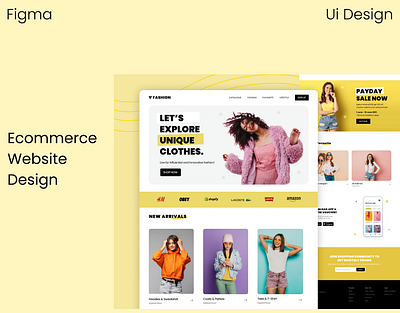 E-Commerce Website Design ecommerce website figma graphic design landing page ui user experiece webdesign website design