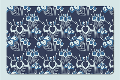 Hanashoubu Seamless Pattern aesthetic asia blue branding design elegance floral flower graphic hanashoubu illustration japan japanese pattern plants seamless simple style traditional vintage