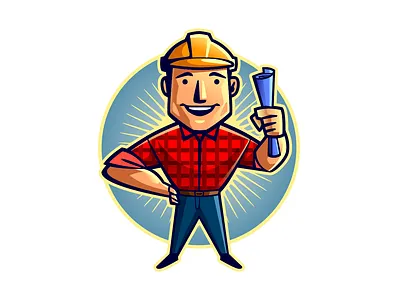Retro Contractor Mascot branding cartoon character design construction logo construction mascot contractor design illustration logo logo design mascot mascot design mascot logo retro retro logo vintage