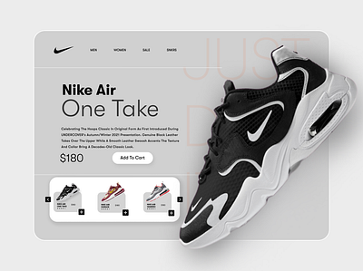 Nike - Shoes Store Header UI | Shoes Ecommerce Website branding design graphic design logo typography ui ux web design