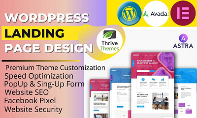 I will design a WordPress landing page using Elementor businesswebsite ecommerce elementorlanding elementorpro landingpage responsivewebsite salespage squeezepage woocommerce wordpress wordpresslanding wordpresswebsite