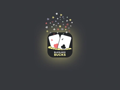 Blackjack Bucks App Icon ace app icon apple blackjack blackjack bucks bucks casino clubs design diamond gamble game hearths ios jack logo mobile game playing cards spades