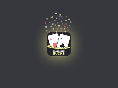 Blackjack Bucks App Icon ace app icon apple blackjack blackjack bucks bucks casino clubs design diamond gamble game hearths ios jack logo mobile game playing cards spades