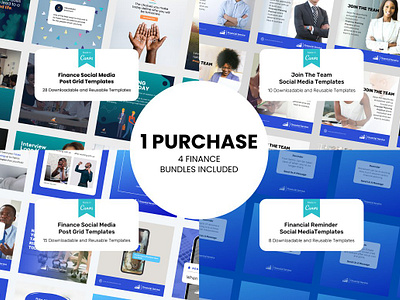 Finance Social Media BUNDLE finance finance bundle finance instagram finance instagram post finance social media finance template financial instagram financial planner