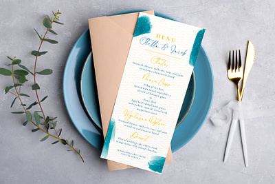 Teal Blue & Gold Watercolor Splash Wedding Invitation Suite aqua blue elegant graphic design minimal minimal wedding invitation teal blue watercolor watercolor illustration watercolor wedding invite wedding invitation wedding invitation design