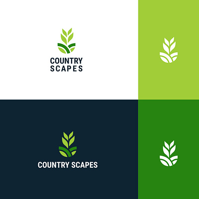 COUNTRY SCAPES LOGO DESIGN branding design graphic design green illustration illustrator logo scaping vector