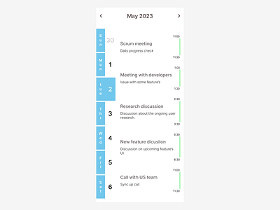 Daily UI challenge - 38/100 Calendar daily ui challenge design ui