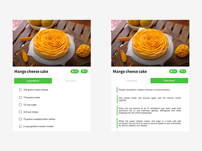 Daily UI challenge - 40/100 Recipe daily ui challenge design ui