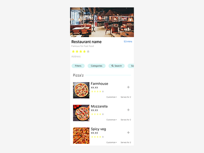 Daily UI challenge - 43/100 Food/drink menu daily ui challenge design ui