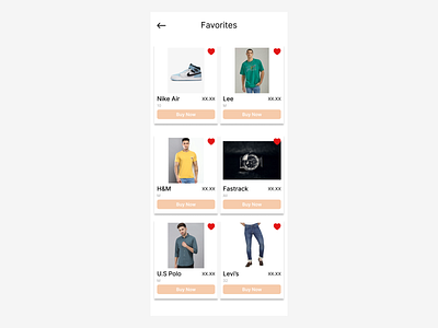 Daily UI challenge - 44/100 Favorites daily ui challenge design ui