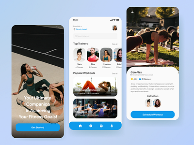 FitTech app app design ui ux