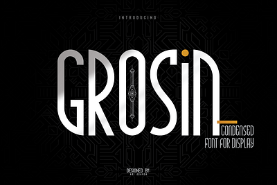 Grosin branding condensed design display font illustration logo type typography vector