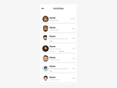 Daily UI challenge - 47/100 Activity feed daily ui challenge design ui