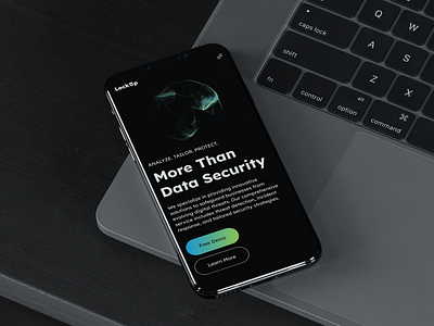LockUp: Cybersecurity Company brand identity branding cyber cybersecurity dark theme design graphic design home page iphone landing page logo mobile product design ui user experience user interface ux web web design website
