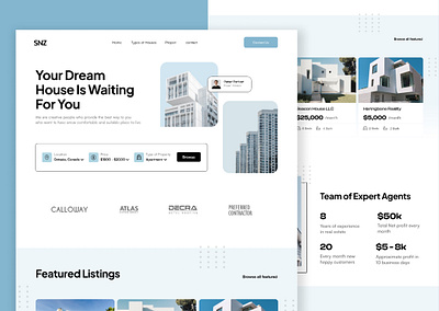 Real estate website agency agent airbnb booking website broker design landing page property real estate real estate website rental ux web web design