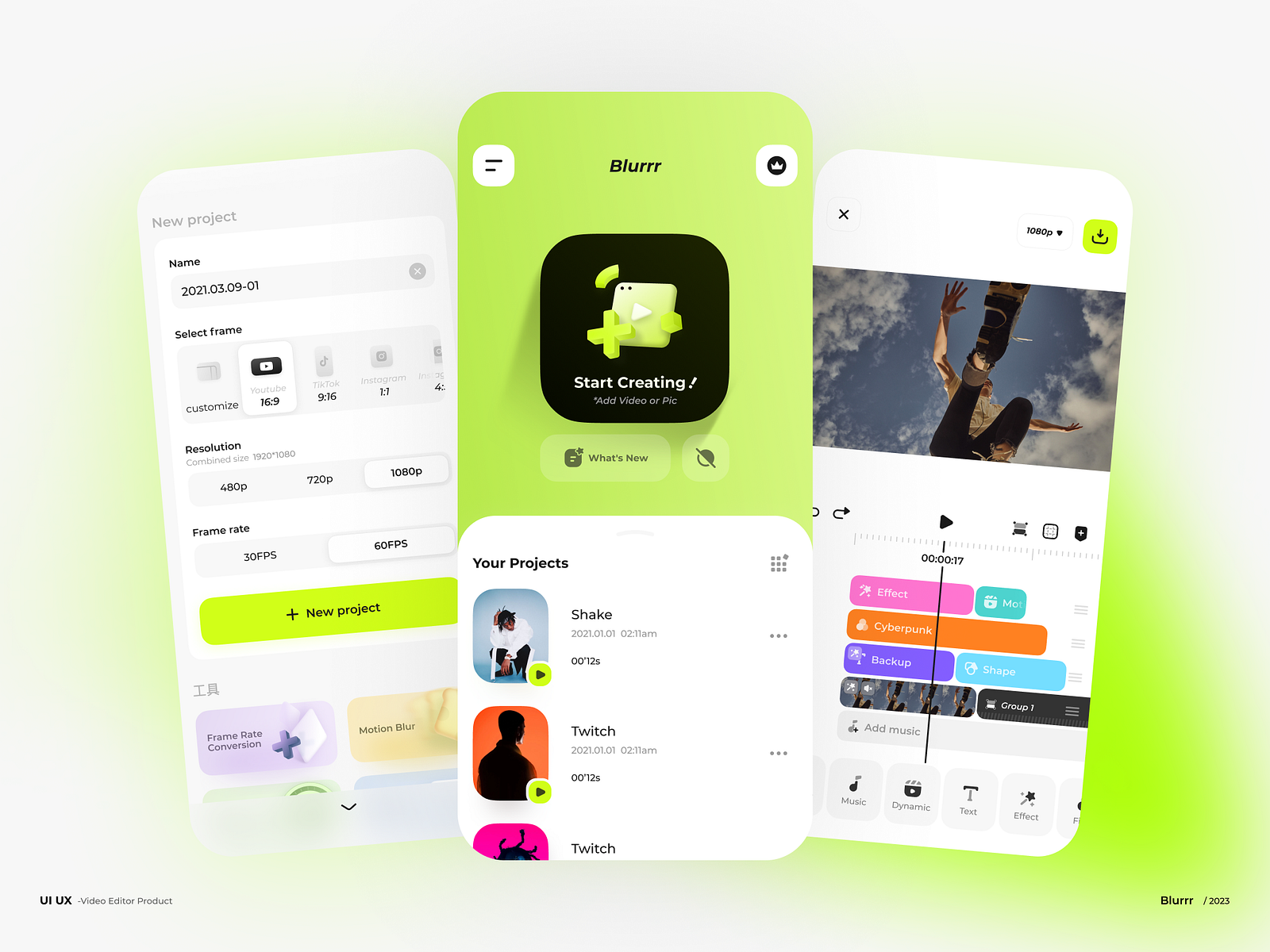 2023 BLURRR Video editor by Warming_Wu on Dribbble