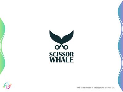 Scissor Whale Logo animal barber barbershop brand design brand designer cut fish logo design logo designer logo for sale logo idea logo inspiration logomark logotype scissor trim whale wild wildlife zzoe iggi