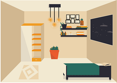 Room graphic design illustration vector