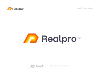 Realpro Logo Design abstract apartment architecture art construction corporate estate idea illustration letter r logos marketing minimal r real estate roof sale shape sign symbol