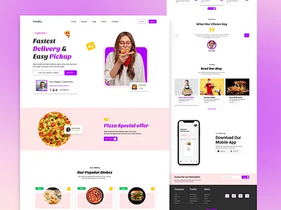 Food Landing Page Design animation banner design branding design figma figma design graphic design illustration landing page design landingpage logo motion graphics typography ui uiux ux vector