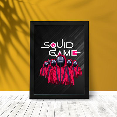 SQUID GAME POSTER DESIGN adobe photoshop graphic design poster designing squid game poster t shirt design tee shirt design
