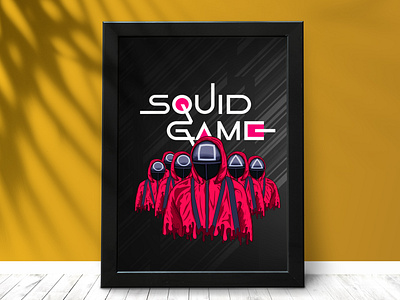 SQUID GAME POSTER DESIGN adobe photoshop graphic design poster designing squid game poster t shirt design tee shirt design