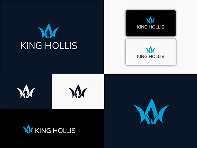 KING HOLLIS LOGO DESIGN branding crownlogo design graphic design illustration illustrator kinghollis logo design vector