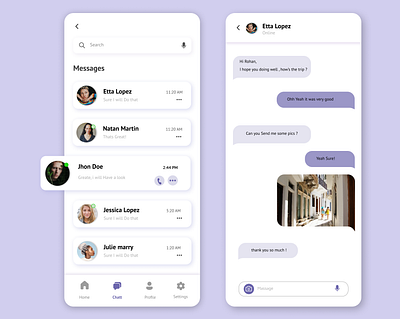 Chatt Screens app design ui uidesign ux