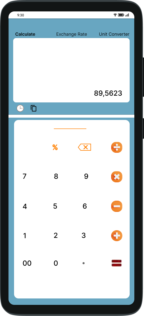 #DailyUI Day 04, standard calculator