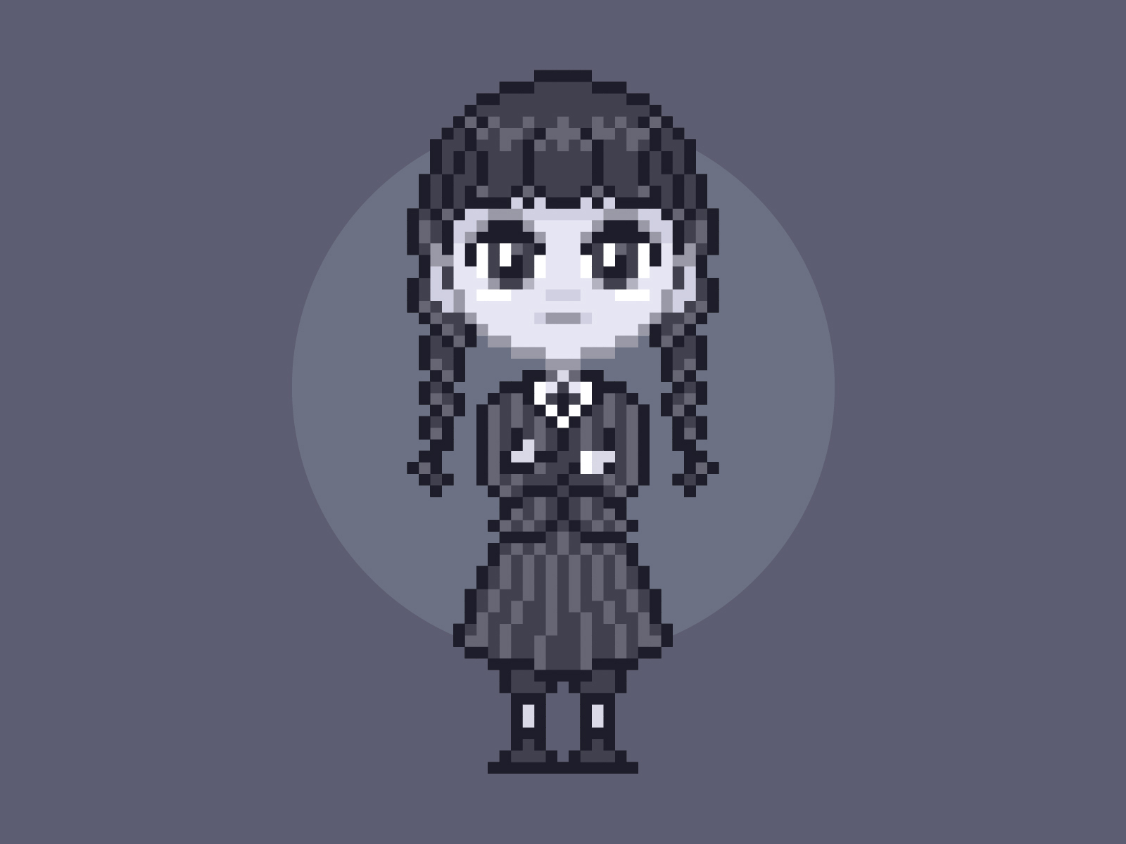 Wednesday Addams Pixel Fan Art 🖤 by Zivile Zickute on Dribbble