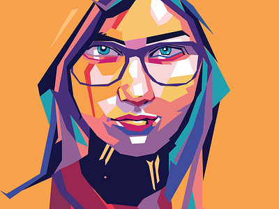 Mia Khalifa beautiful beauty celebrity colorful design feminine girl glass graphic design hot illustration mia mia khalifa popular procreate rainbow illustration scene woman youngwoman