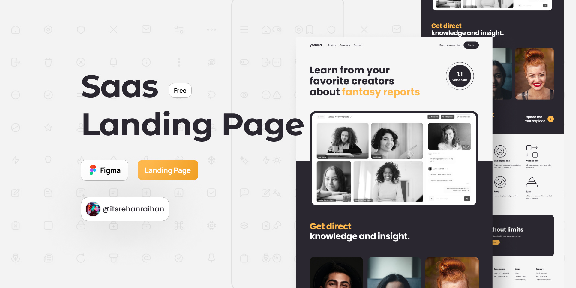 Yodora - Landing Page Design | Freebies by branding design figma graphic design illustration logo opacityauthor ui ux vector